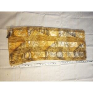 2 Tone‎ Brown Geometric Rectangle Scarf Korea Polyester